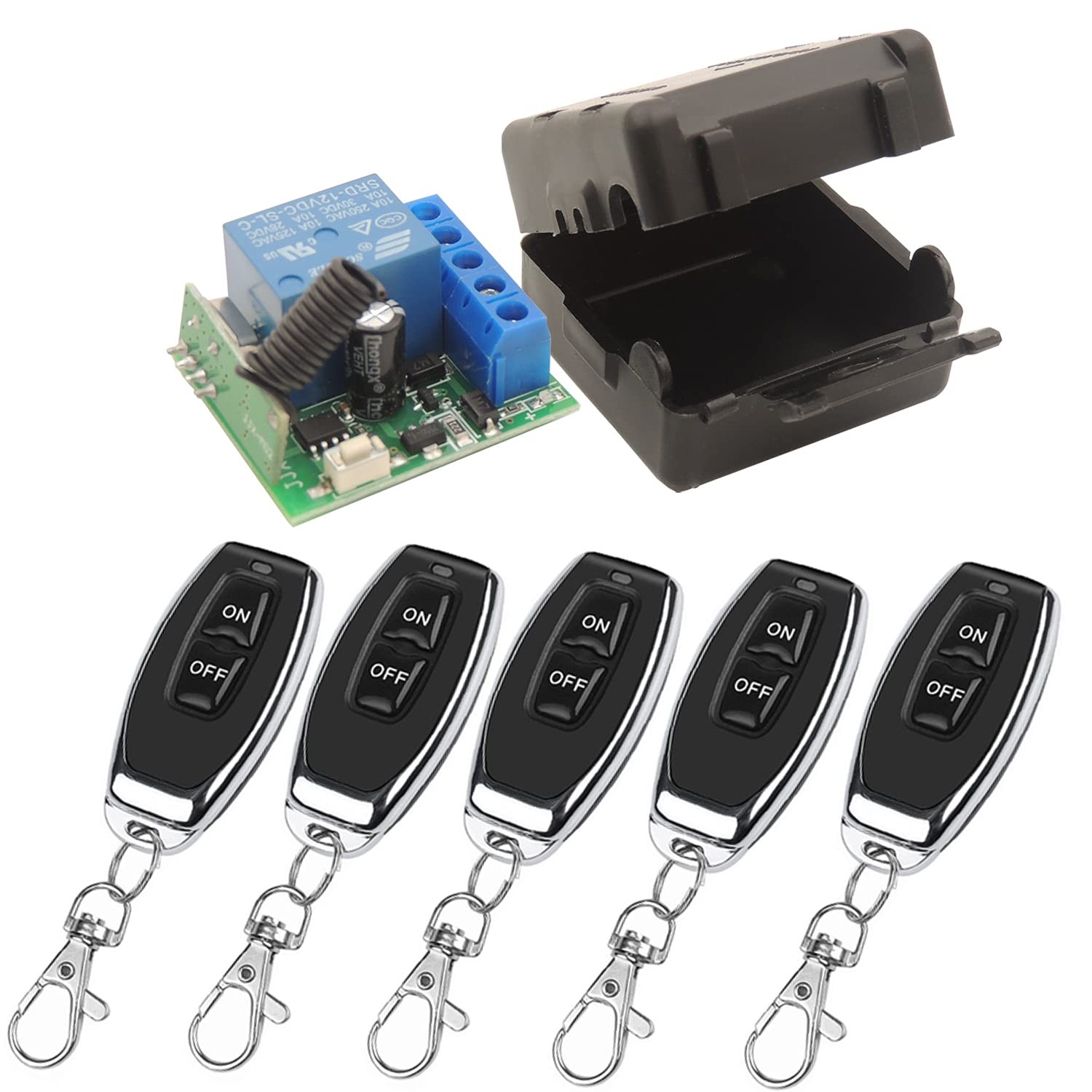 DieseRC 433Mhz Universal Wireless Remote Control Switch DC 12V 1CH RF Relay R…