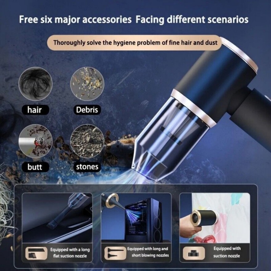 9 In1Mini Portable Cordless Handheld Air Blower & Vacuum Cleaner for Home&Car&=#