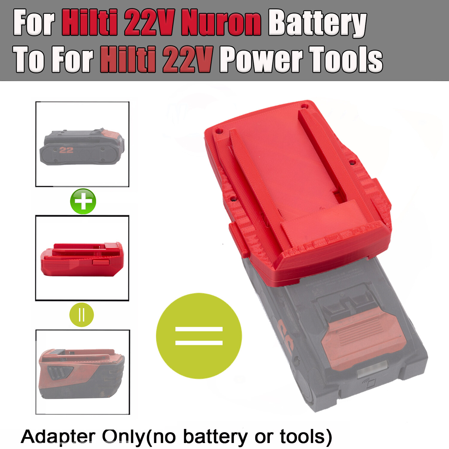 1x Adapter For Hilti 22V Nuron Lithium-Ion Battery To For Hilti 22V Old Tools