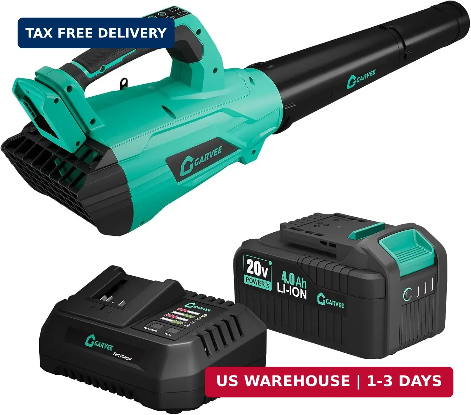 Garvee Leaf Blower Cordless – 750CFM 250MPH Electric Leaf Blower Battery Powered