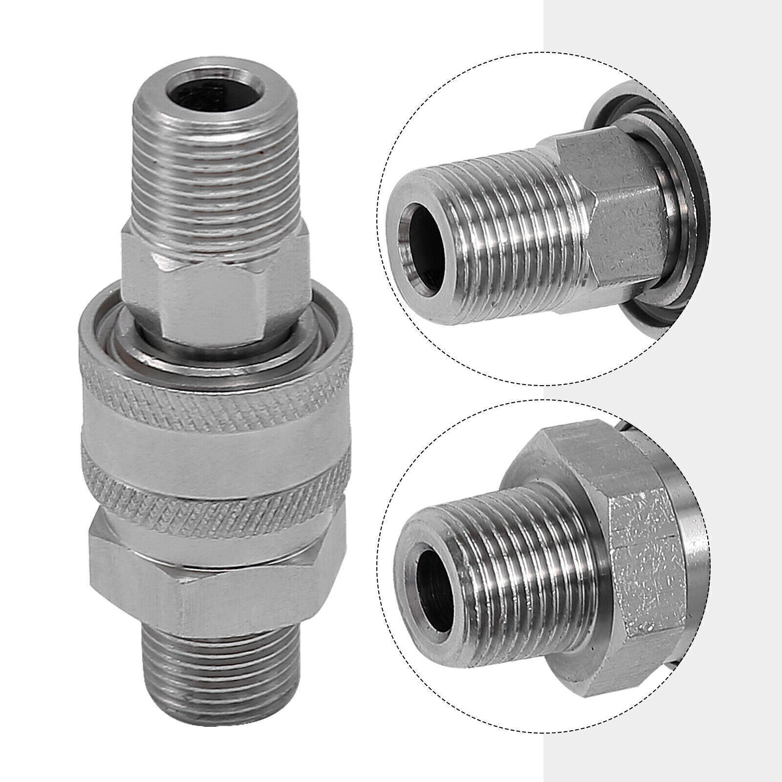 3/8″ NPT Stainless Steel Pressure Washer Quick Connect Adapter Set 5000 PSI