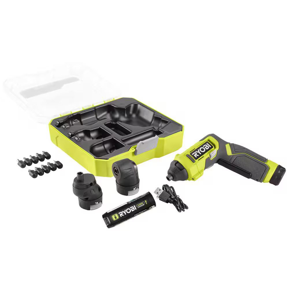 NEW USB Lithium Multi-Head Screwdriver Kit with Battery, Cable, Bits and Case