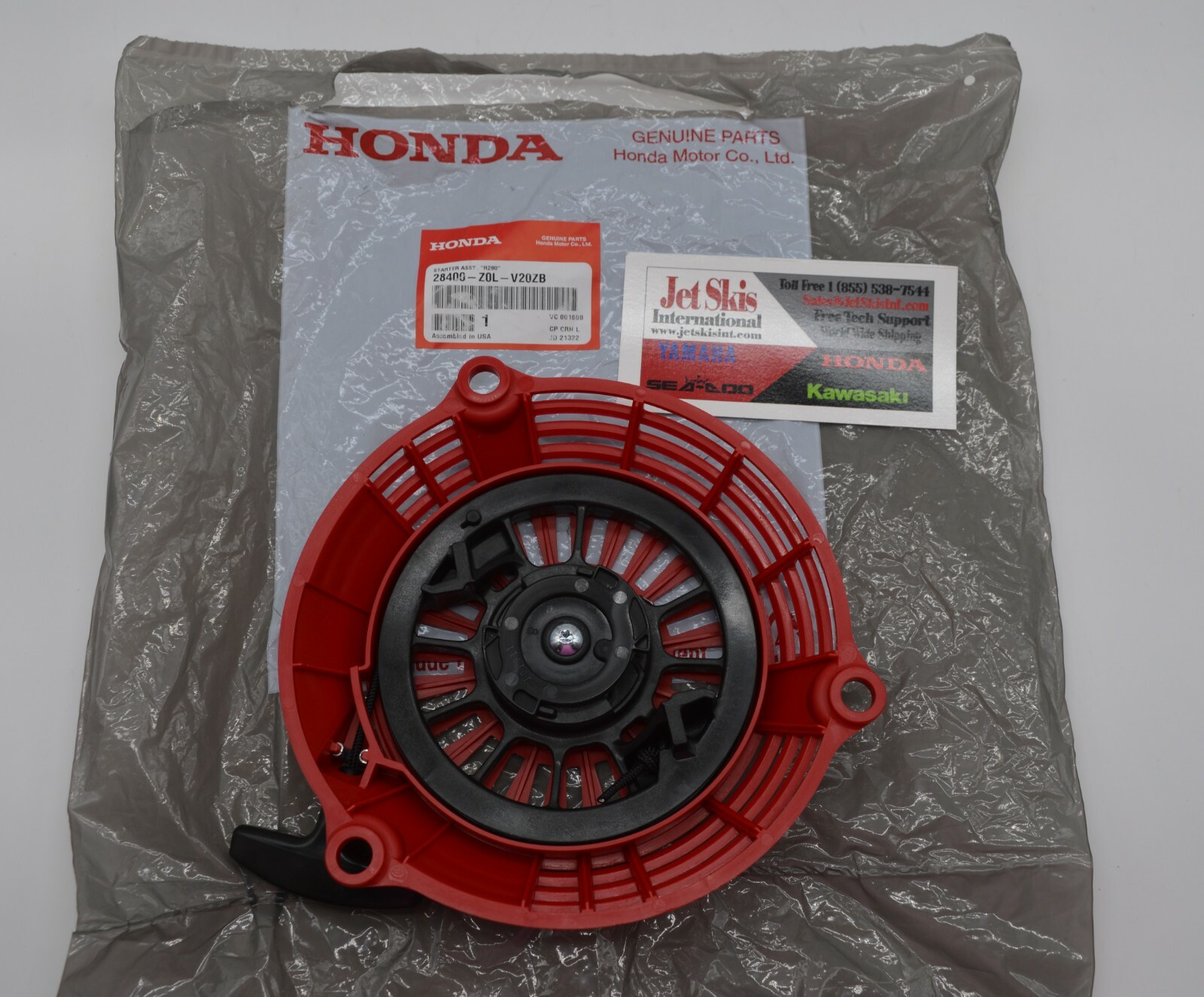 Genuine OEM Honda 28400-Z0L-V20ZB Recoil Starter Assembly Red Fits GCV160