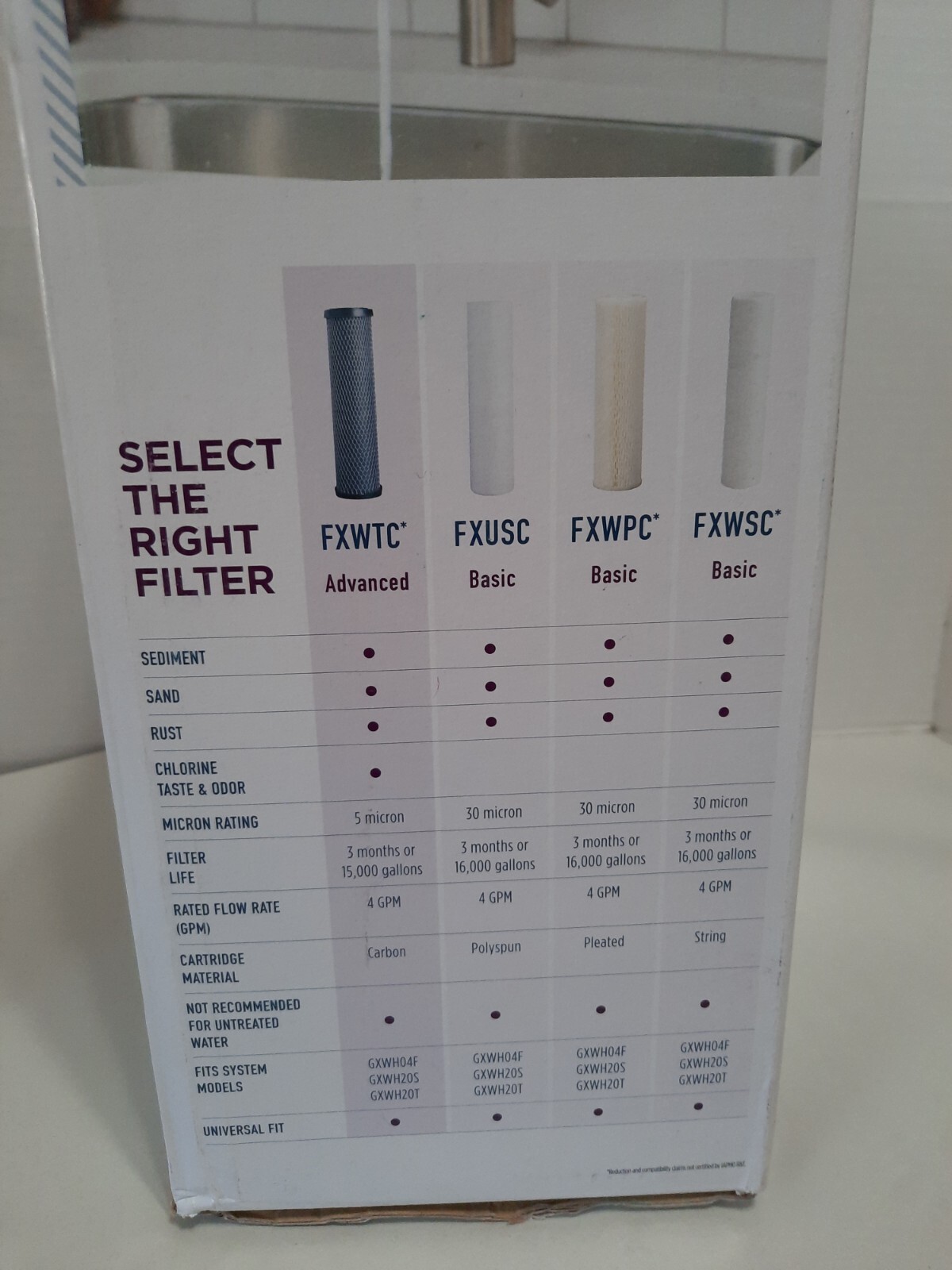 GE High Flow Whole House Water Filtration GXWH20T Reduces Chlorine Taste / Odor