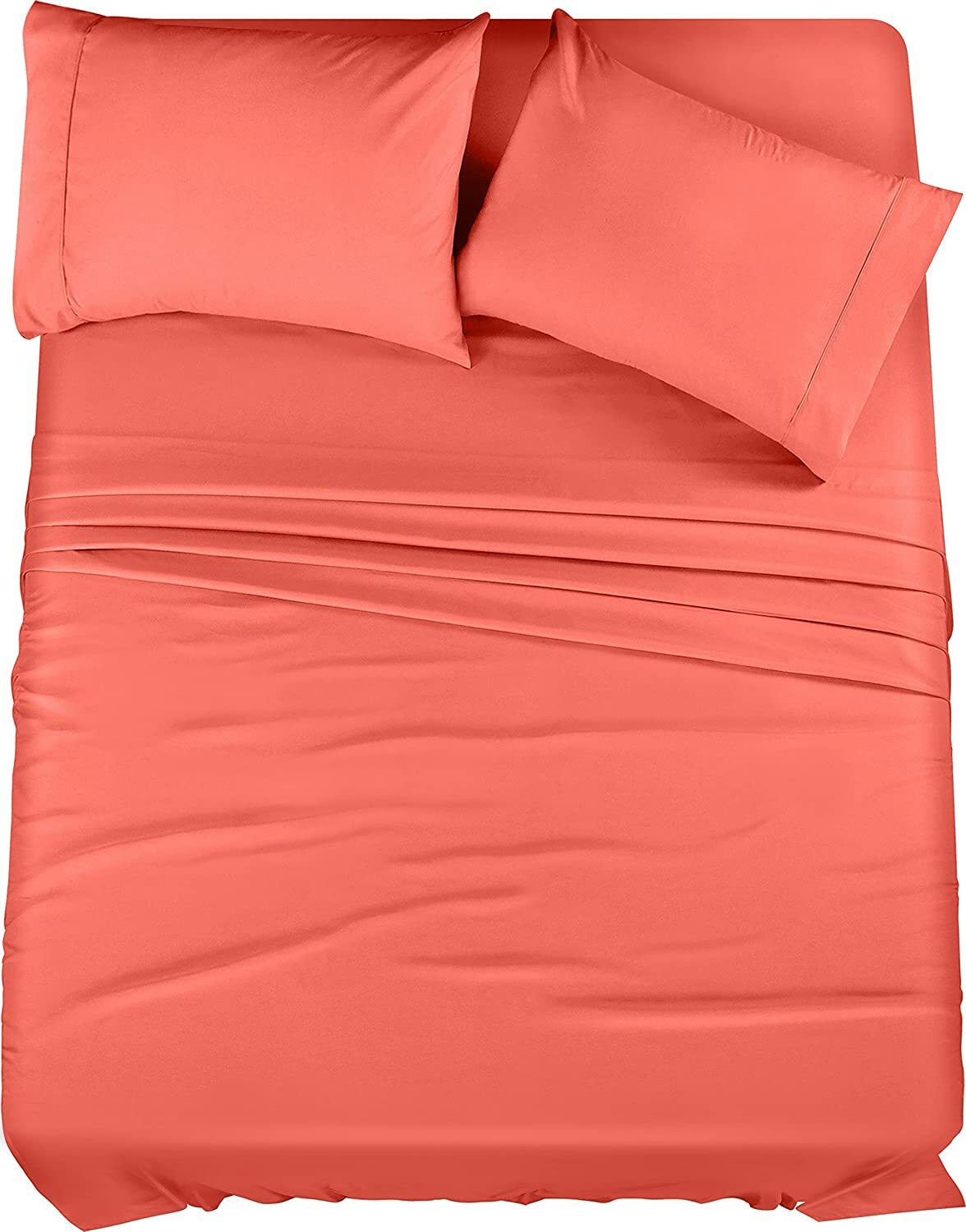 Soft Brushed Microfiber 4 Piece Bed Sheet Set with Pillow Cases Utopia Bedding