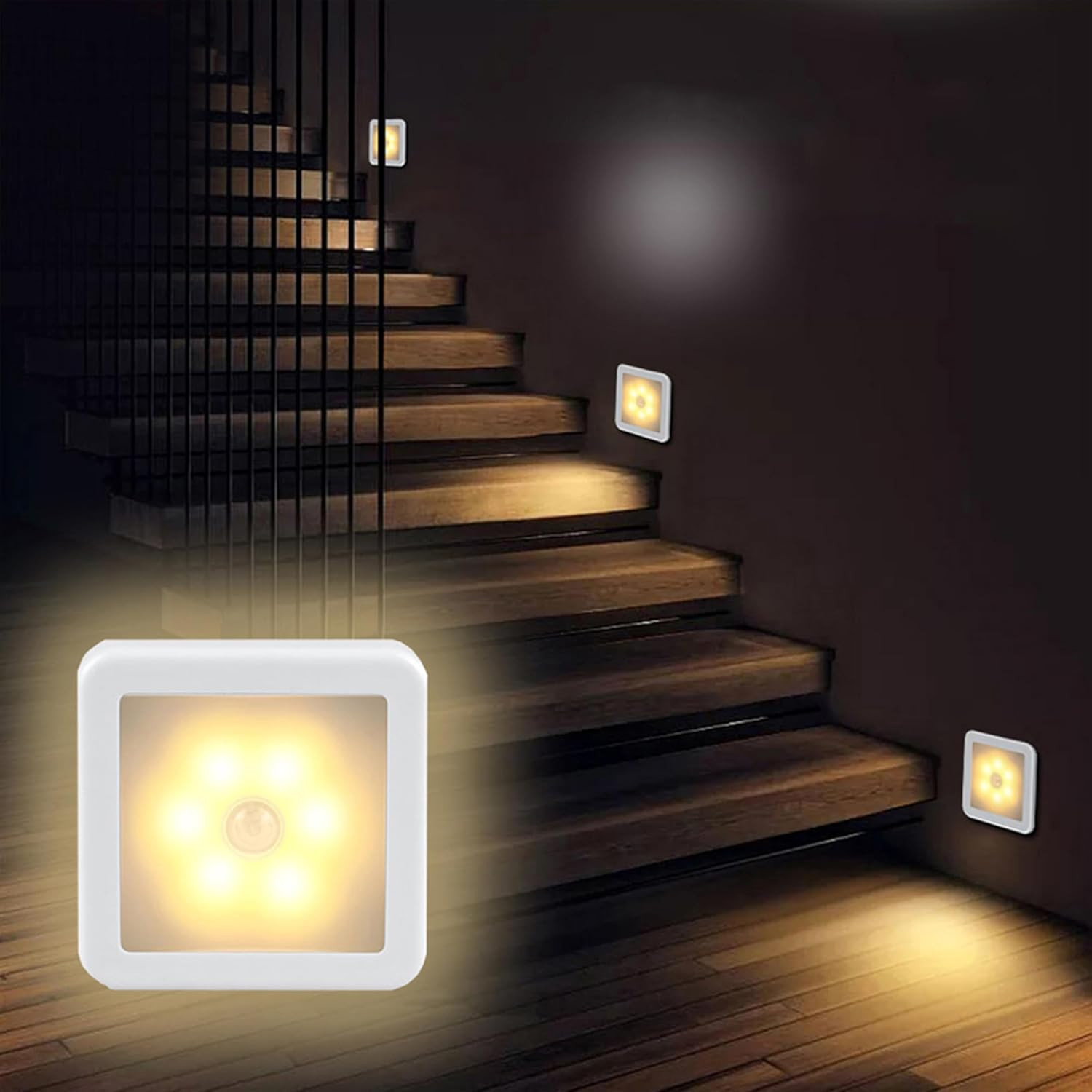 Motion Sensor LED Night Light Battery Powered Indoor Closet Cabinet Wall Cabinet