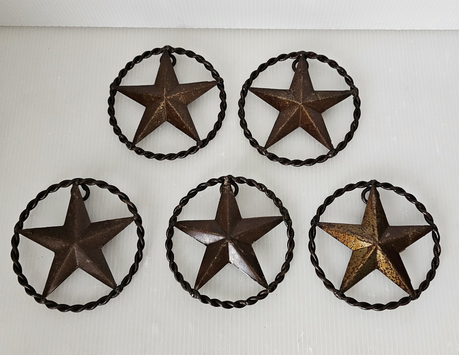 5 Cast Iron TX Texas Star Rope, 4.5 Inch, Western Rustic Decor DIY Crafts