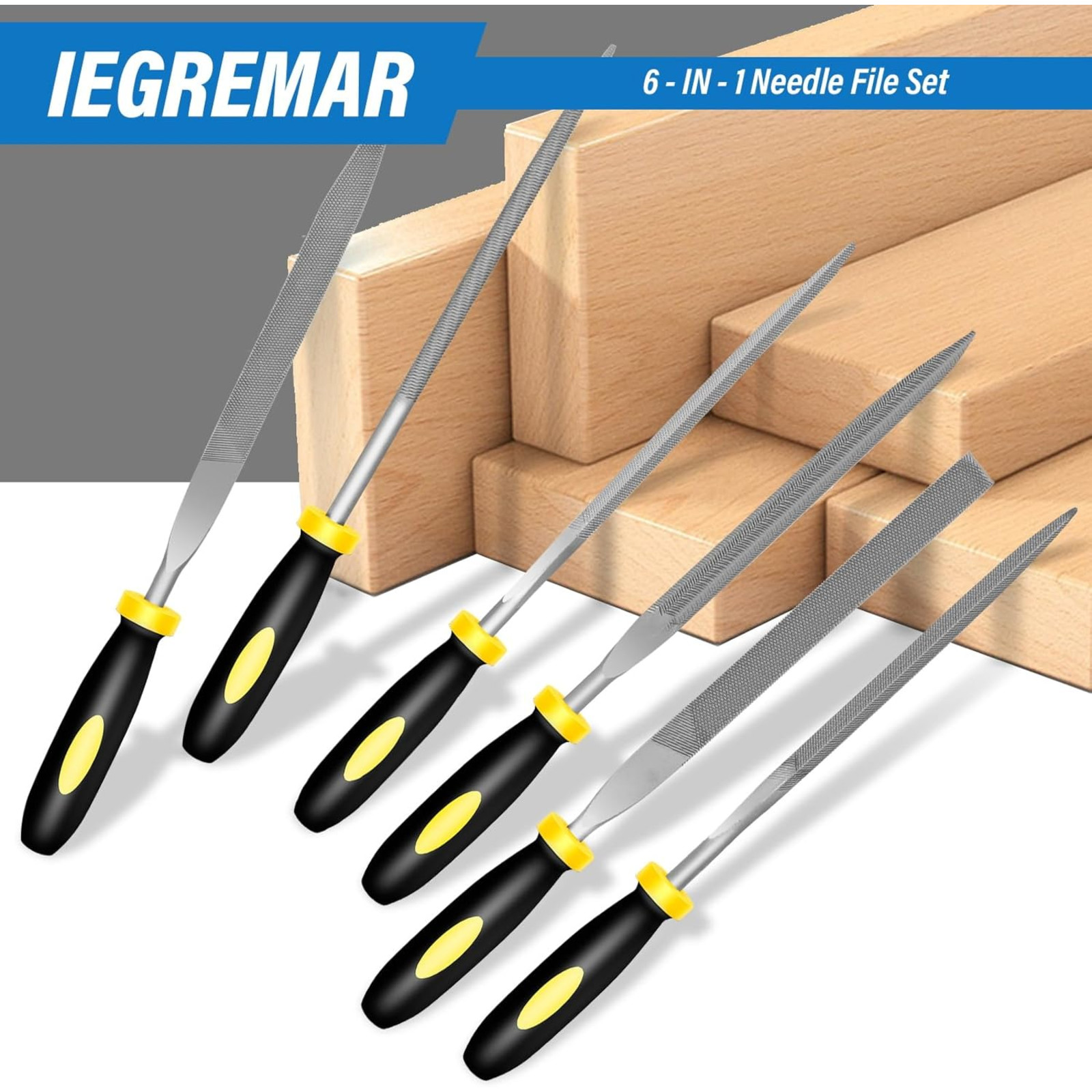 6Pcs Metal Needle File Set Small Hardened Carbon Steel File Mini Hand Metal Tool