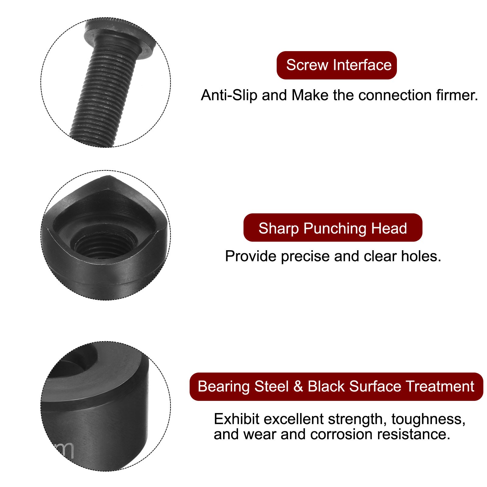Sheet Metal Punch Hole Punch 20mm with External Hex Shank for Steel Plate Sink
