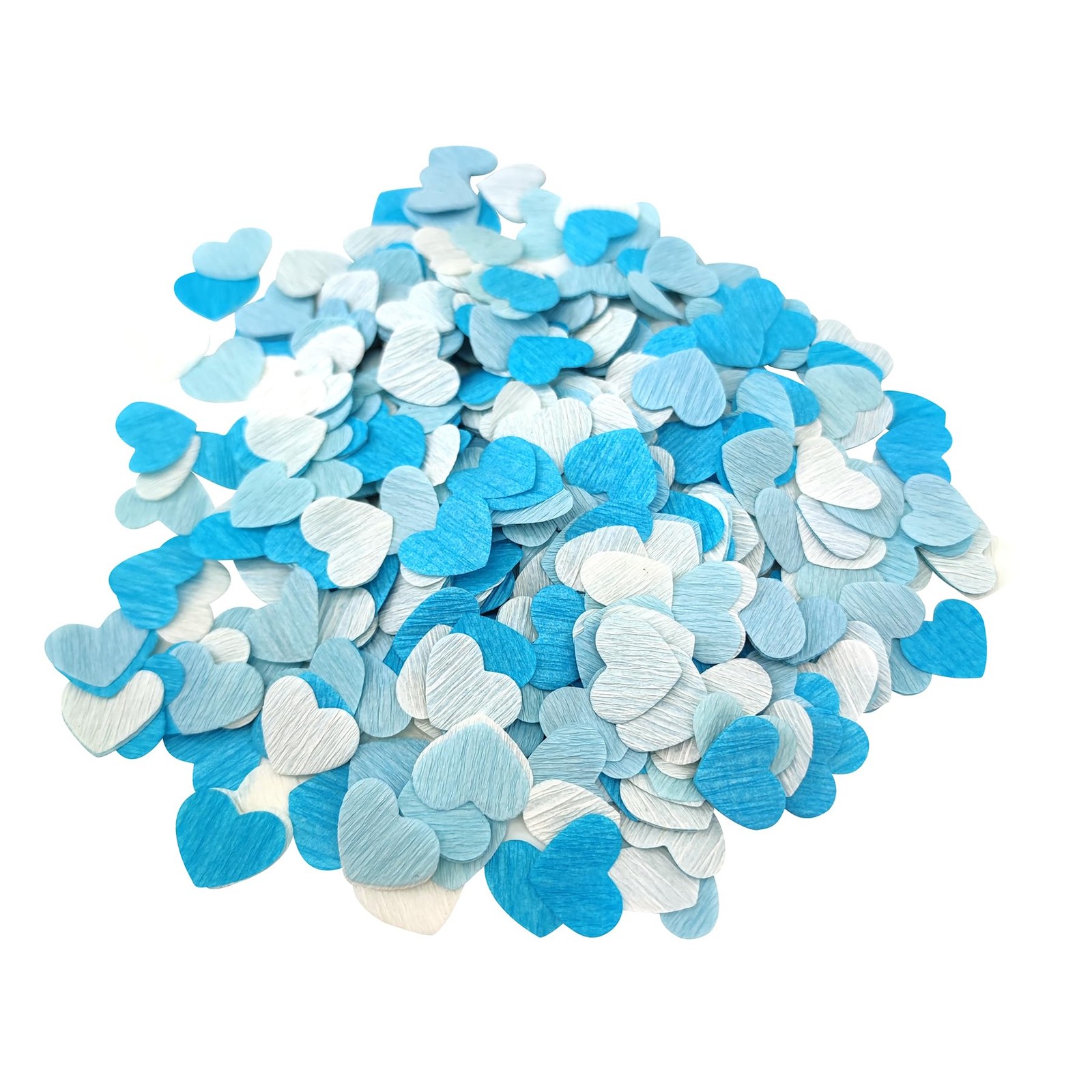 1 inch Heart Confetti 1000 Count Blue White for Baby Shower Birthday Table