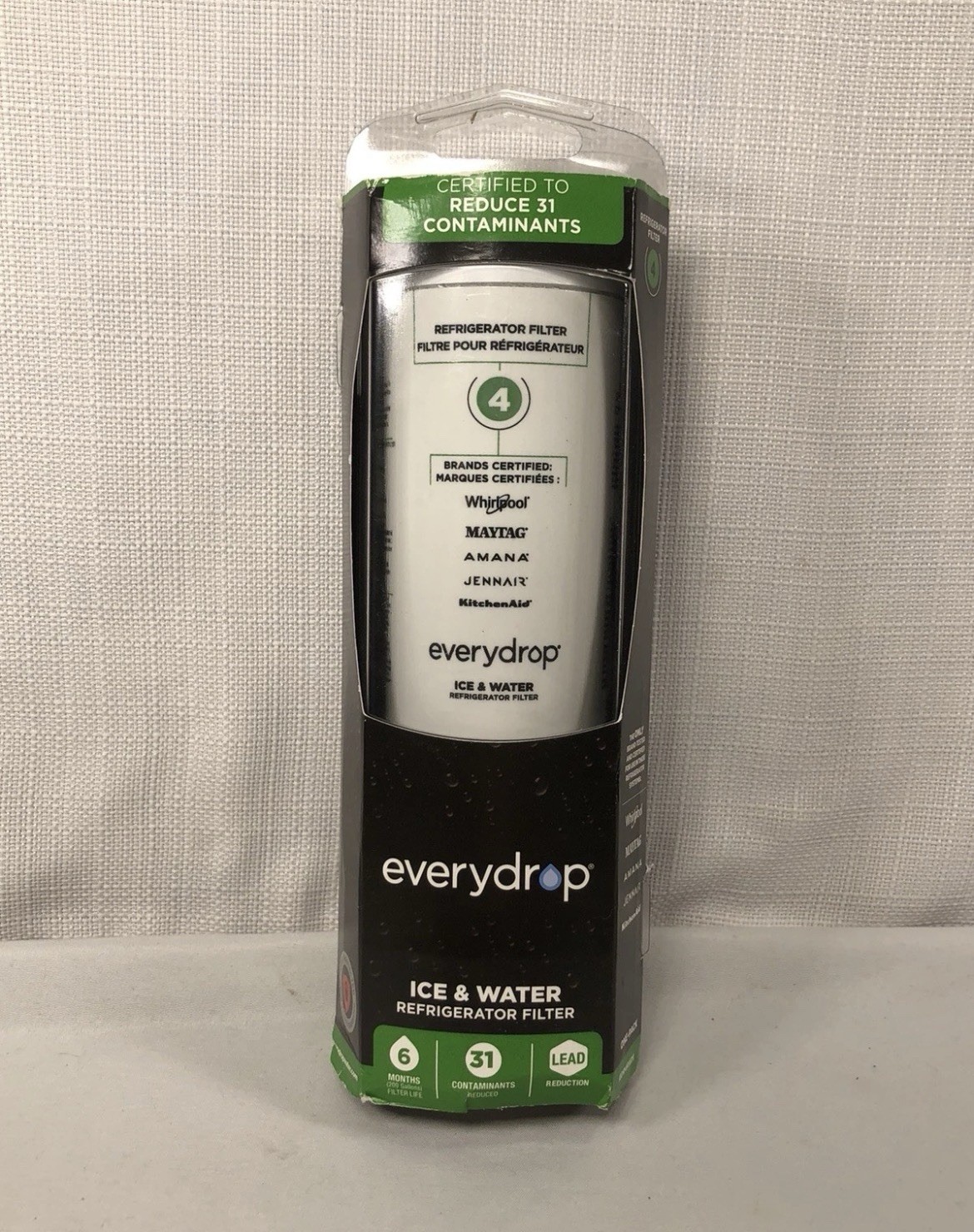 EveryDrop Water Filter 4 EDR4RXD1 Fridge Ice 6-Month, New Sealed