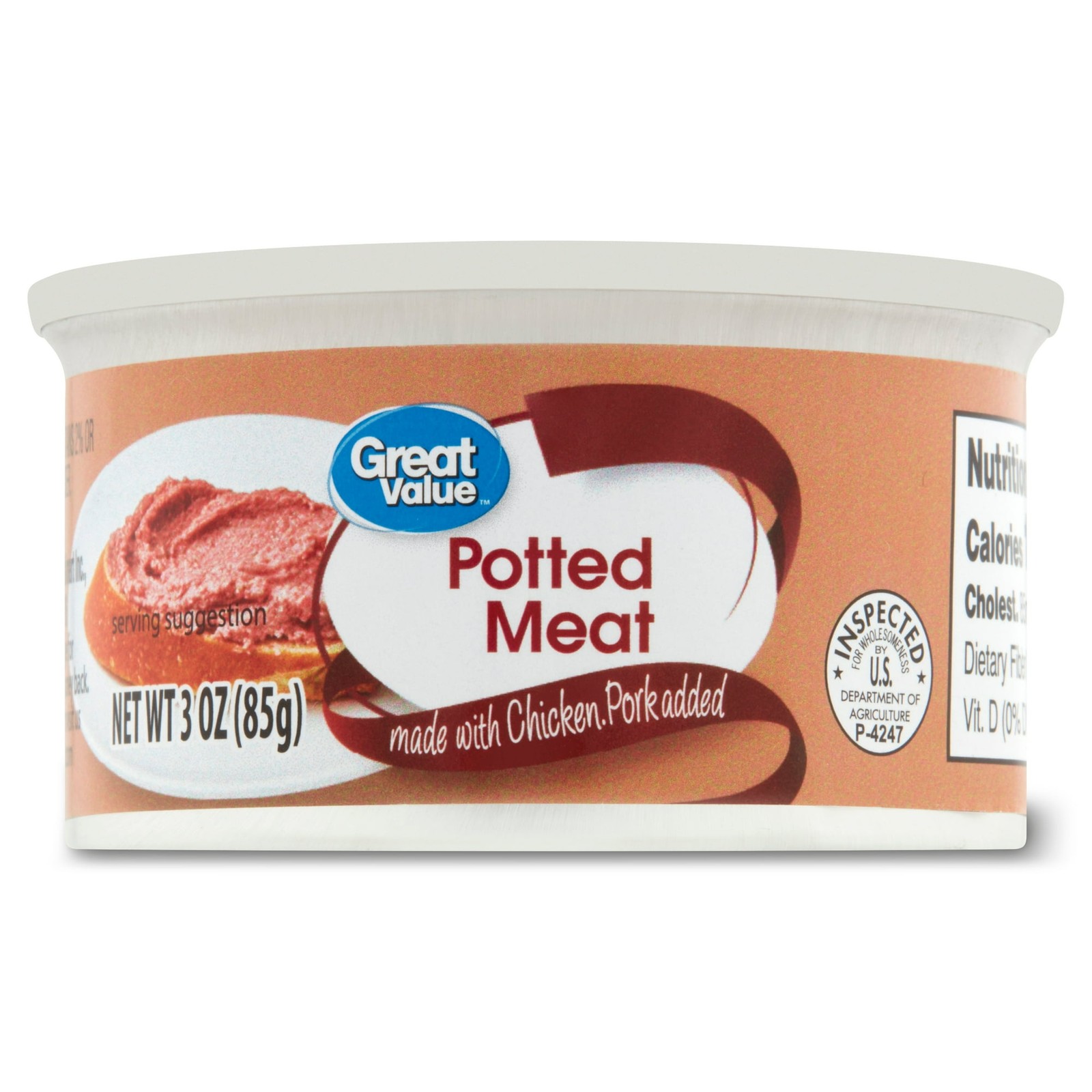 (12 pack) Great Value Potted Meat, 3 oz