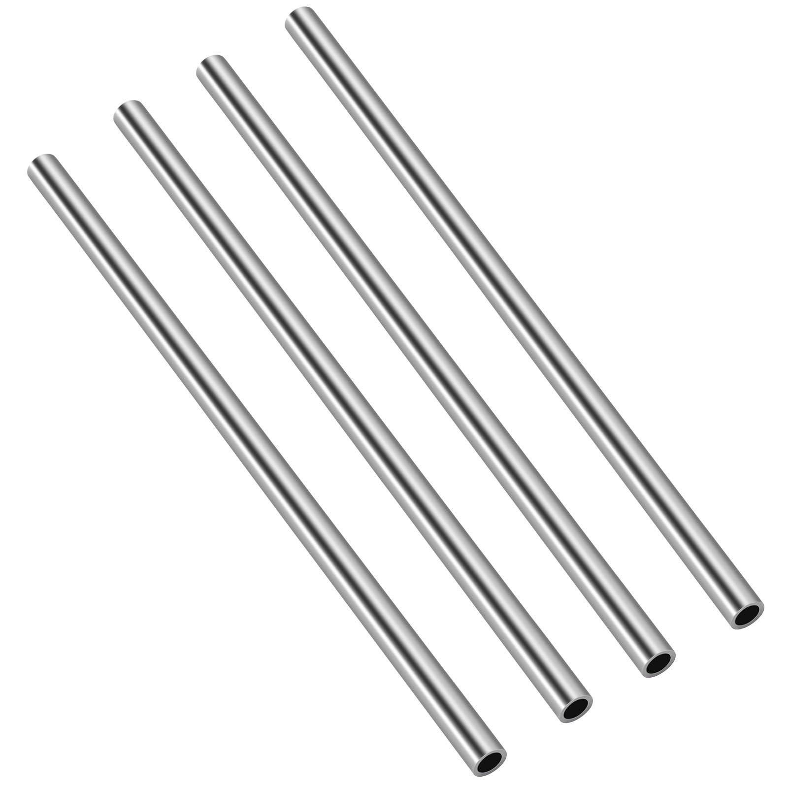 4Pack 3/16″ 4.7mm OD 304 Stainless Steel Round Tubing, 12″ Weldable Tube