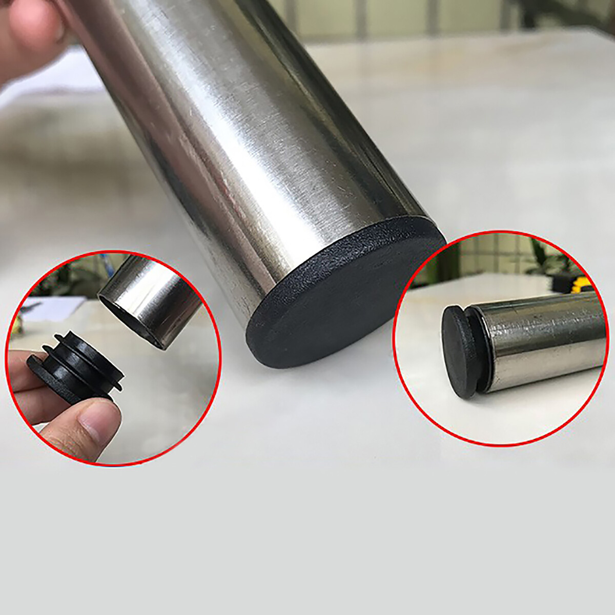 Round Rubber Chair Ferrule Anti Scratch Table Stool Feet Leg Grip Tip End Caps