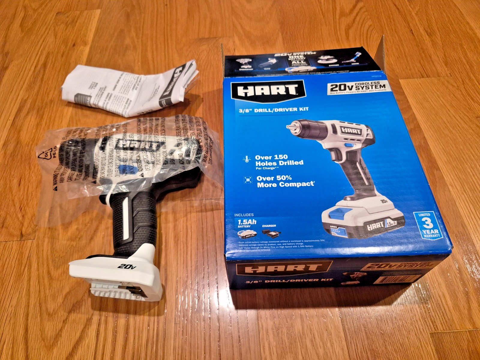 HART 20v Cordless 3/8 Drill Driver Tool Only No Battery No Charger NEW
