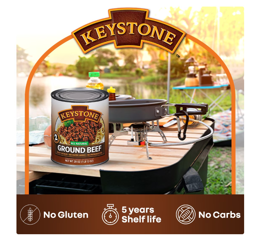 Keystone All natural Ground Beef 28 oz Can, (PACK OF 2) Free Shipping