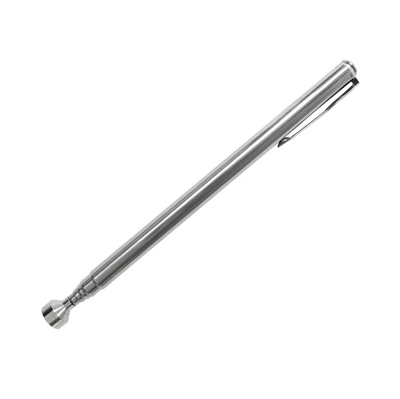 1pc Silver Magnetic Pickup Tool Retractable Rotatable Pen Clip Magnet Rod – NEW