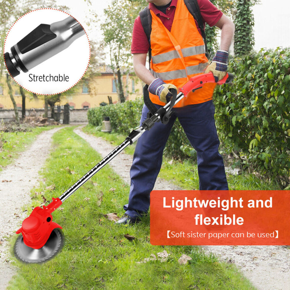 Grazer Weed Cutter – Battery Operated Cordless Metal Blade Grass Trimmer / Edger