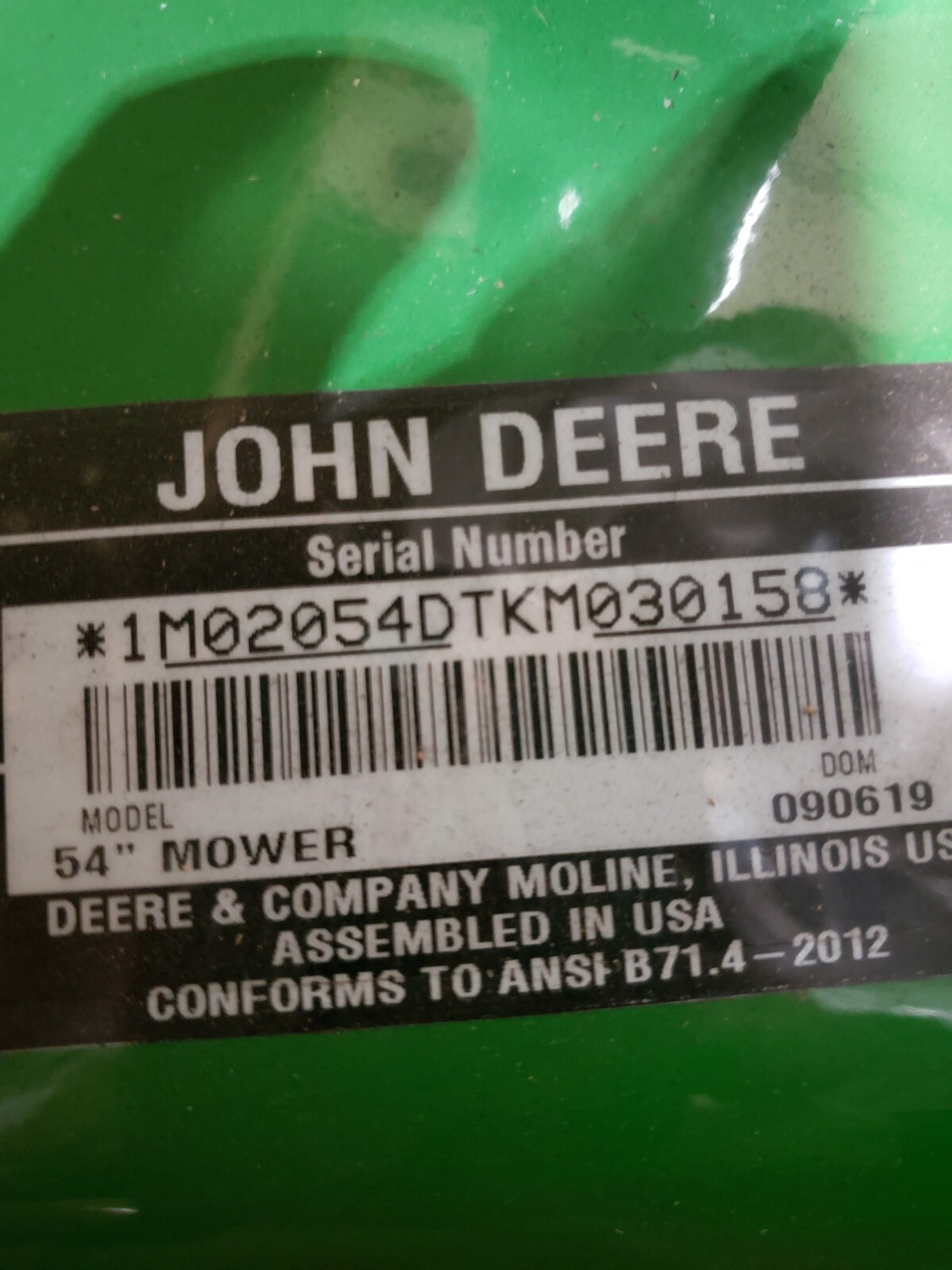 New John Deere 1023E 1025R 2023E 2025R 2026R 54D 54” Mower Deck
