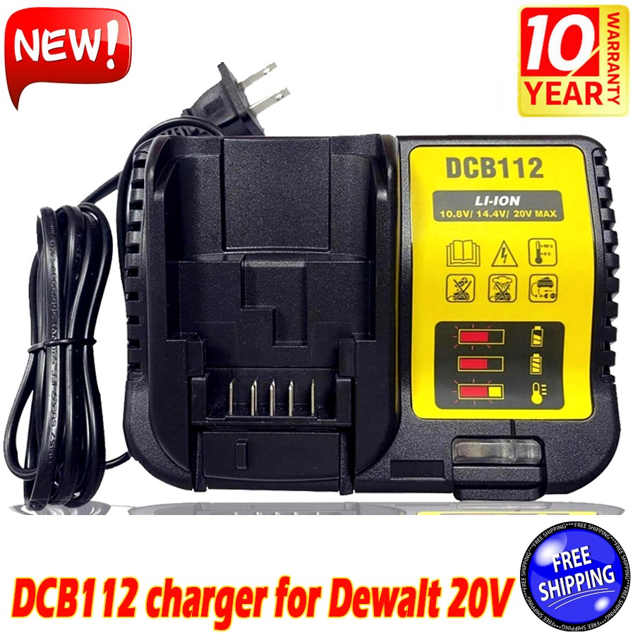 For Dewalt DCB112 12V & 20V Max Li-ion Battery Charger replaces DCB100 & DCB107