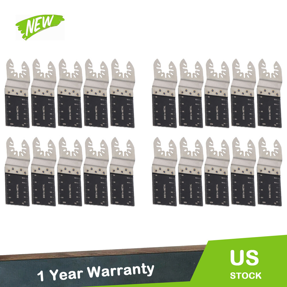 20 Pcs 35-89mm Bi-Metal Oscillating Multi Tool Saw Blades Wood Metal Cut Cutter