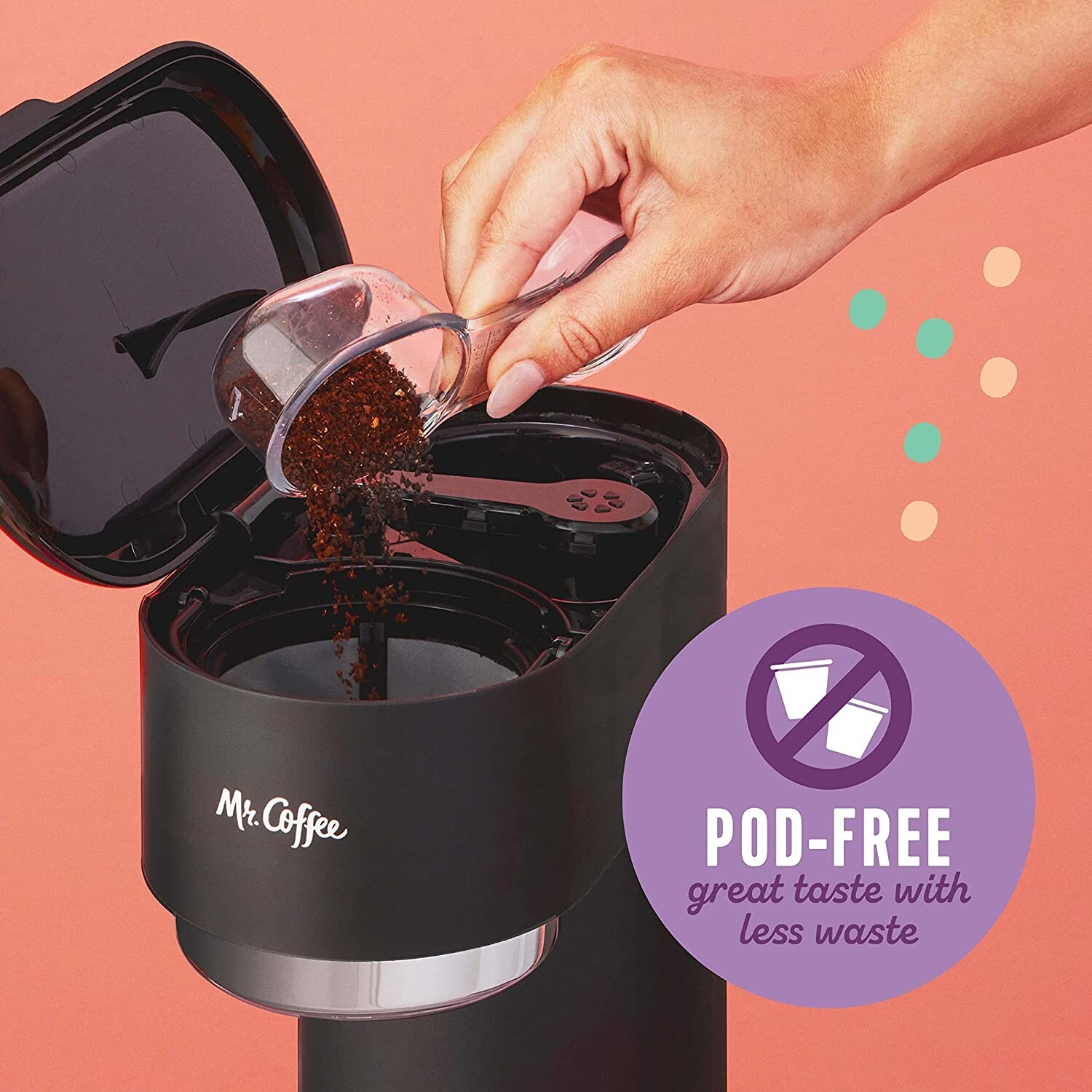 Mr. Coffee Iced and Hot Coffee Maker with 22-Ounce Tumbler – Black