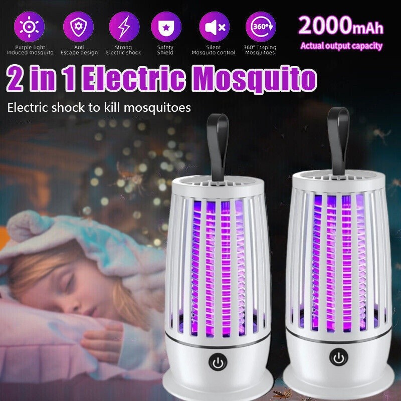 Electric Mosquito Insect Fly Bug Zapper Killer LED Light Trap Pest Control Lamp