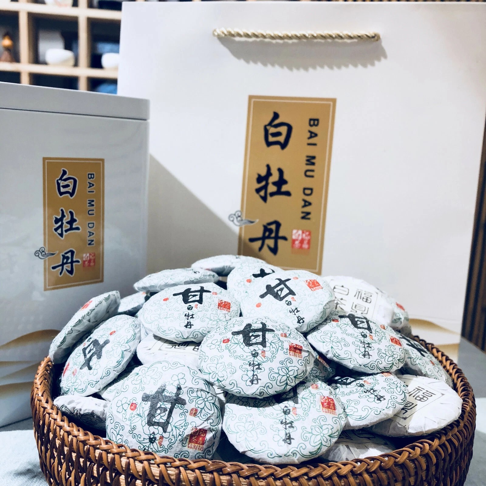 1000g FuDing white tea Bai mu dan cake Lao Bai Cha Old aged Small Pai Mu Tan tea