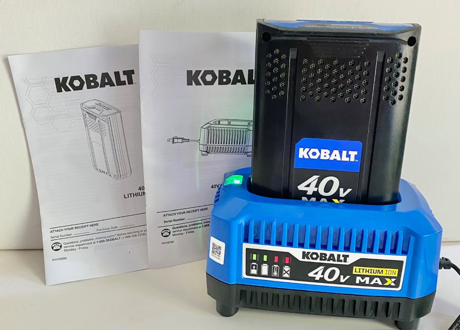 Kobalt 40V Max Lithium-Ion Battery KB 245-06 and Charger KRC 40-06 Tested Works