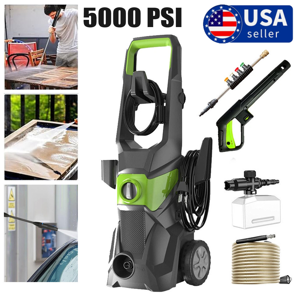 Electric Pressure Washer High Pressure 5000 PSI Washer Portable Powered Washer