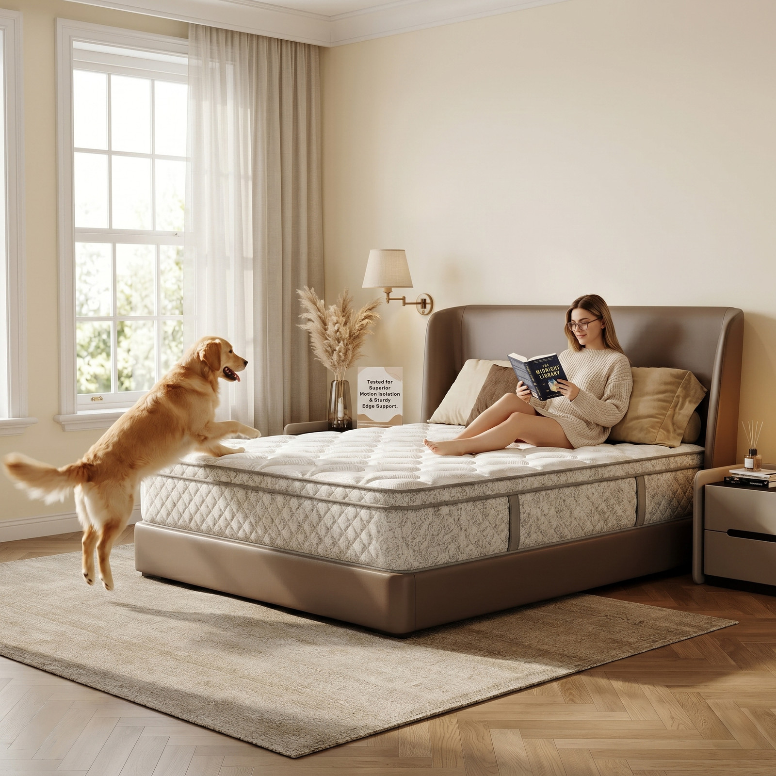 12″ Full Hybrid Mattress Memory Foam Medium Firm CertiPUR-US Pressure Relief