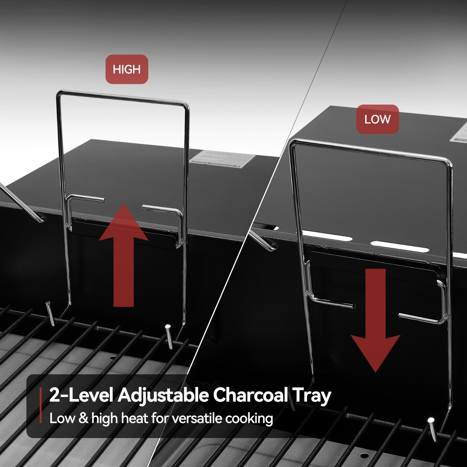 Royal Gourmet Outdoor Grill with Side Shelf Barrel Charcoal Grill for Backyard