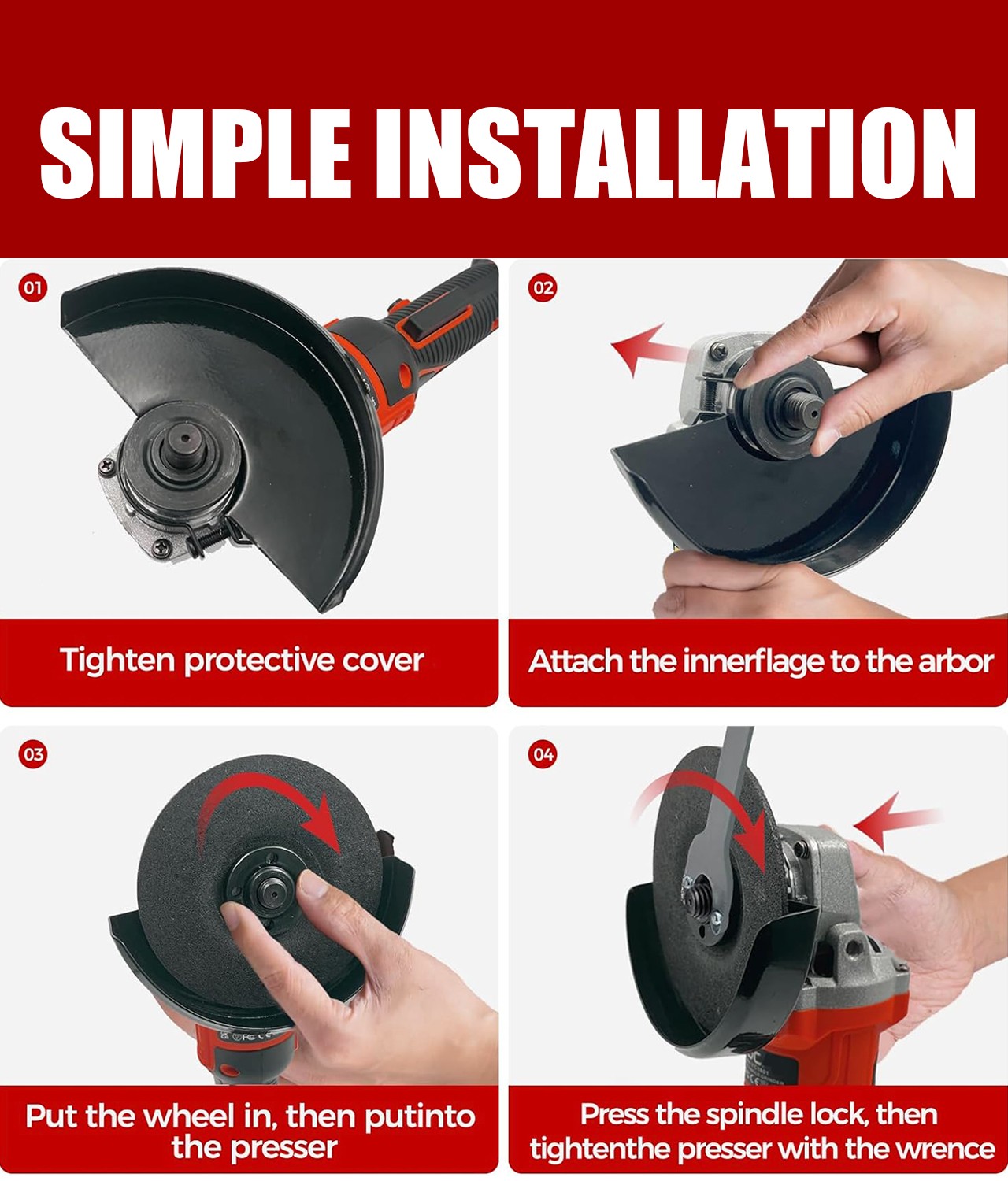 Cordless Angle Grinder for Milwaukee 18V Battery, 11000 RPM w/Speeds (Tool Only)