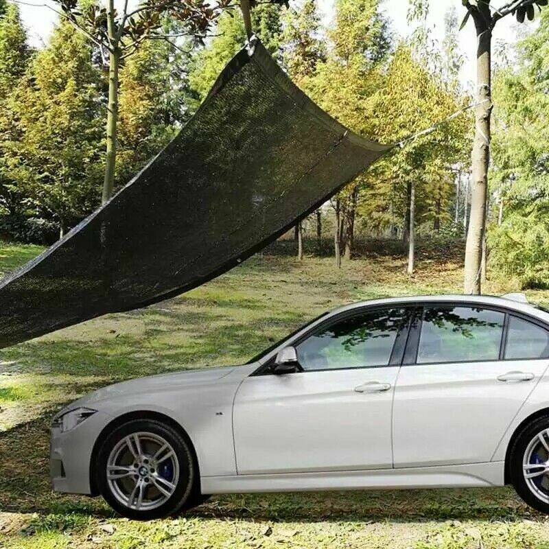90% Black Sunblock Shade Cloth Taped Edge w/ Grommets UV Resistant Shade Net US