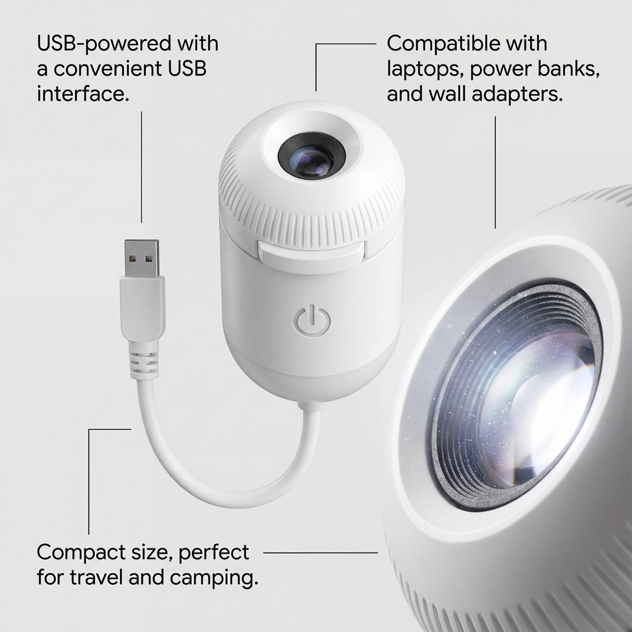 Starry Sky Aurora Galaxy Projector Night Light HD 360° Rotating LED Mood Lamp