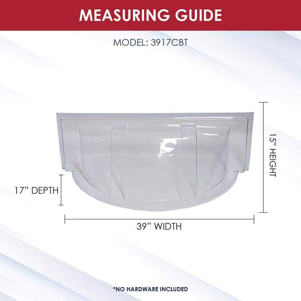 Window Well Cover Round Bubble, Economy 39 in. W x 17 in. D x 15 in. H, 1 Pack