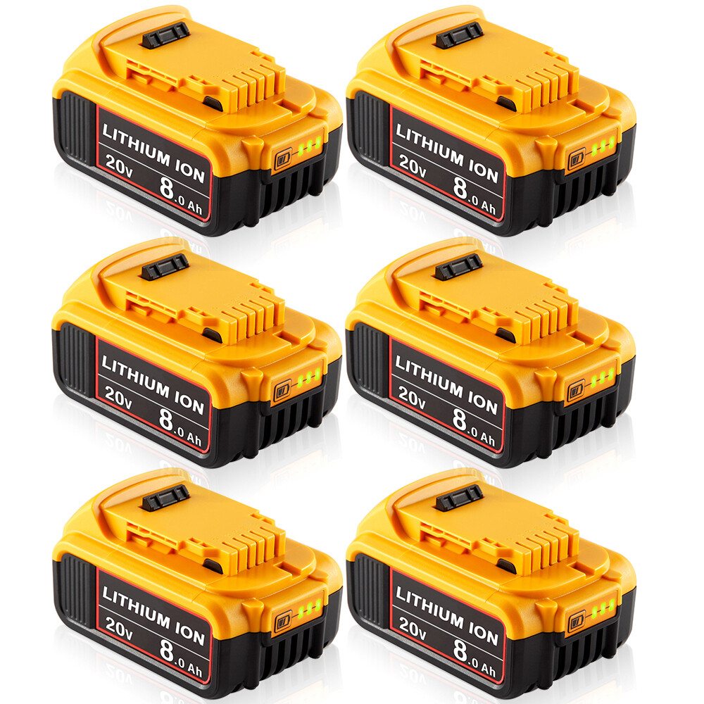 For DeWalt 20V 20Volt Max 8.0AH Lithium-ion Battery DCB206 DCB205 Charger DCB104
