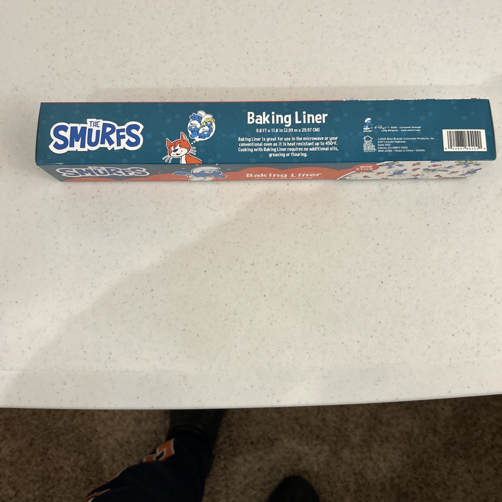 The Smurfs Baking Liner Paper Roll Non Stick 9.8ftx11.8in New/Sealed