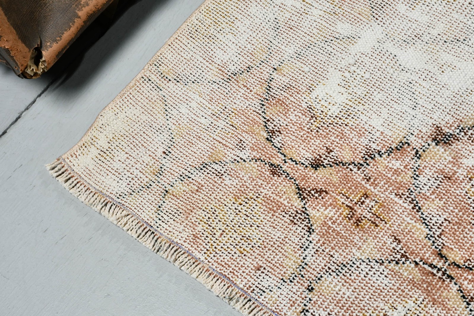 3,4×5,9 ft Vintage Rug, Rug, White Oriental Rug Wool