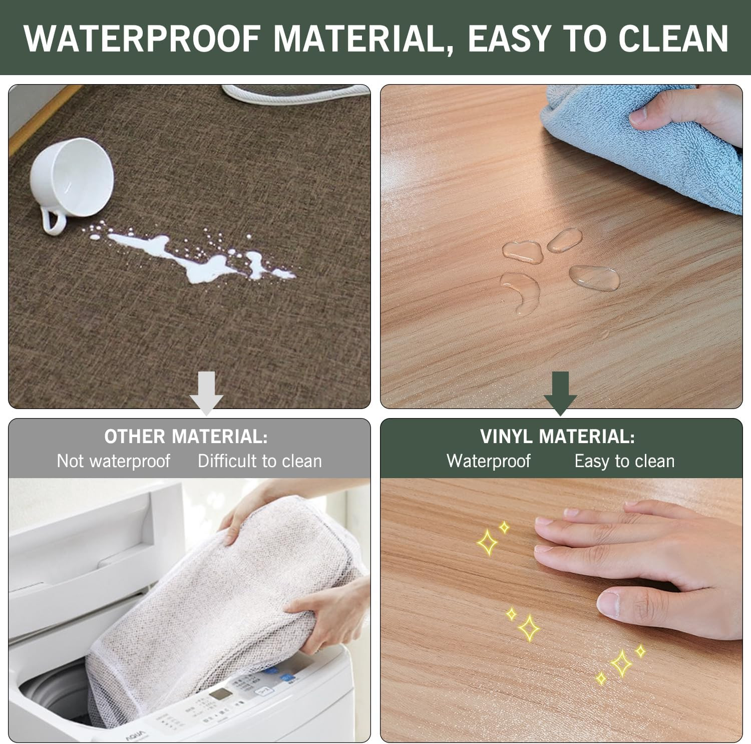 Clear Waterproof Plastic Floor Mat 5′ x 7′ – Non-Slip & Pet Friendly