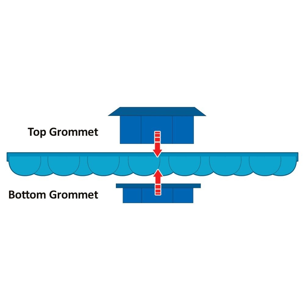 800 Series Blue Swimming Pool Solar Blanket Cover w/ Grommet Kit – (Choose Size)