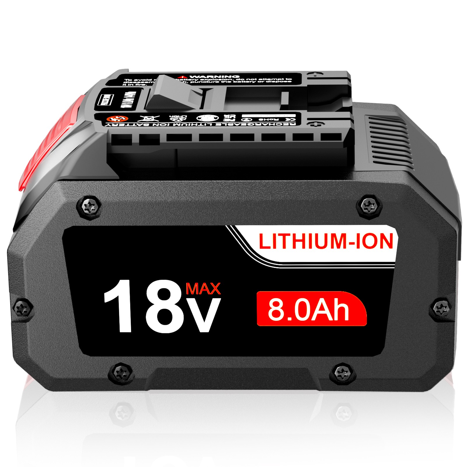 Pack 8.0Ah Li-Ion Battery For Bosch 18V BAT609 BAT618 BAT611 BAT620 BAT610G