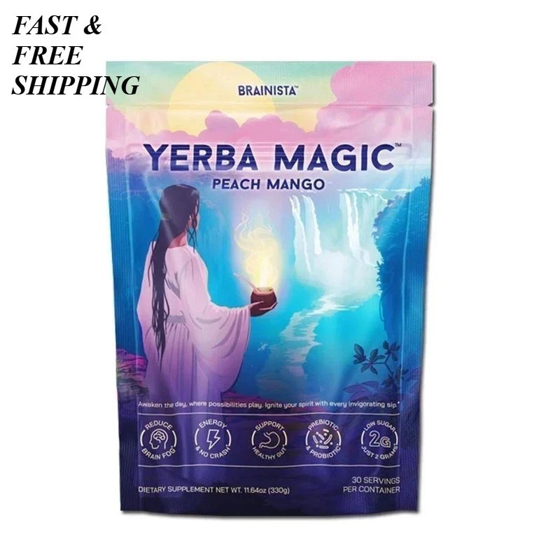 Yerba Magic–Yerba Mate Tea Instant Powder Super Drink with Nootropics,Prebiotics