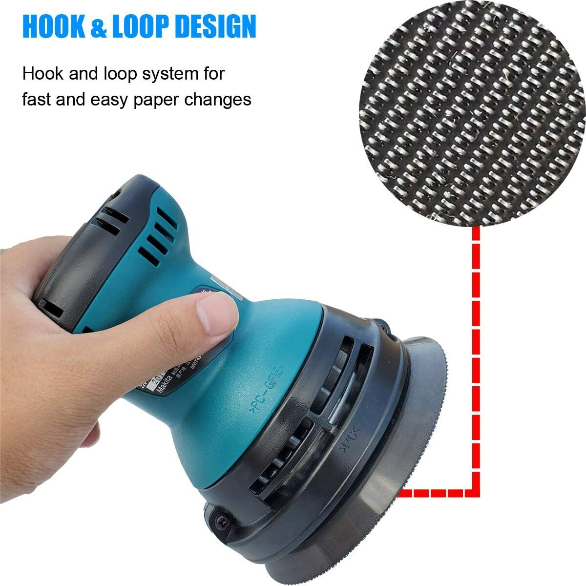 2-Pack 5 in Hook and Loop Sander Pad Replacement for Dewalt Makita Porter Cable