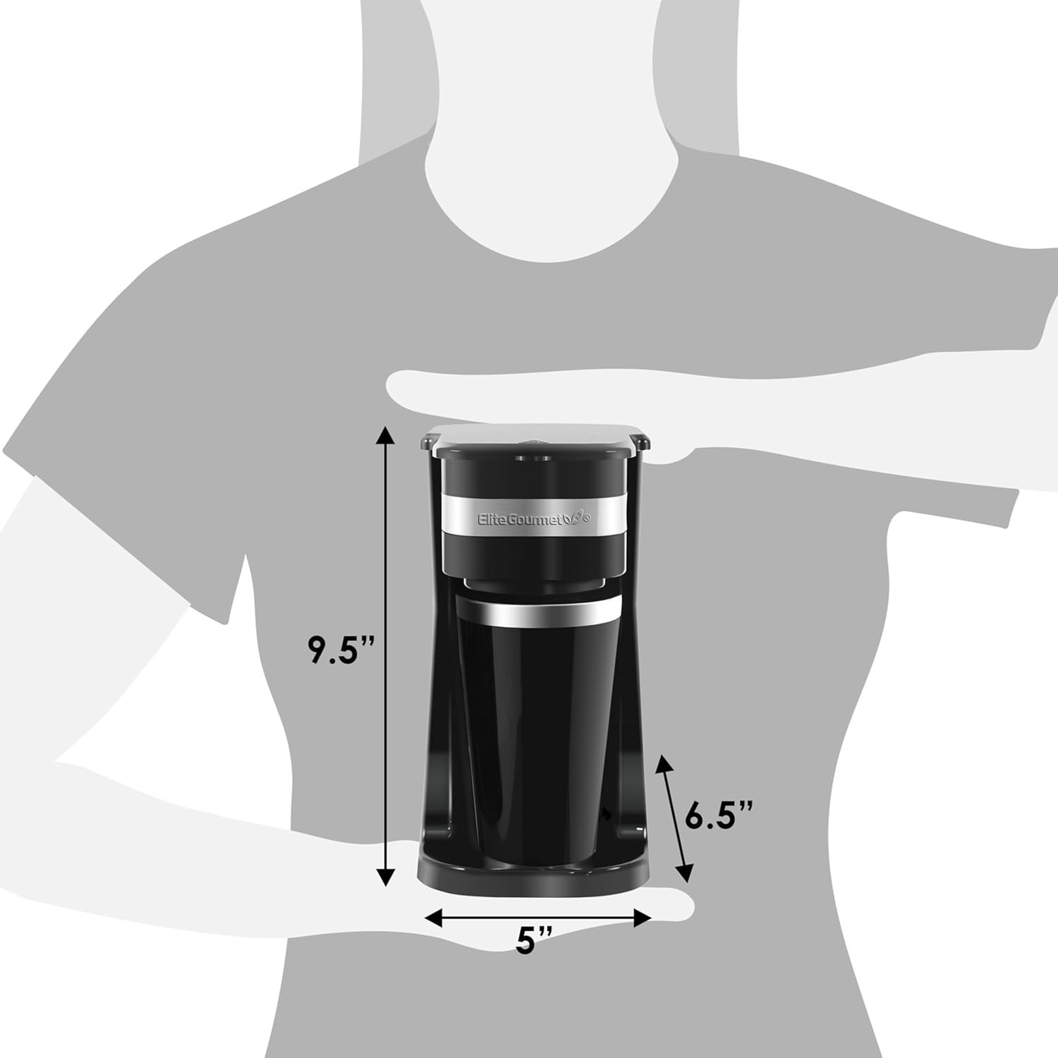 Programmable Modern Coffee Maker – Brews in 60 Seconds, Black & Stainless Steel