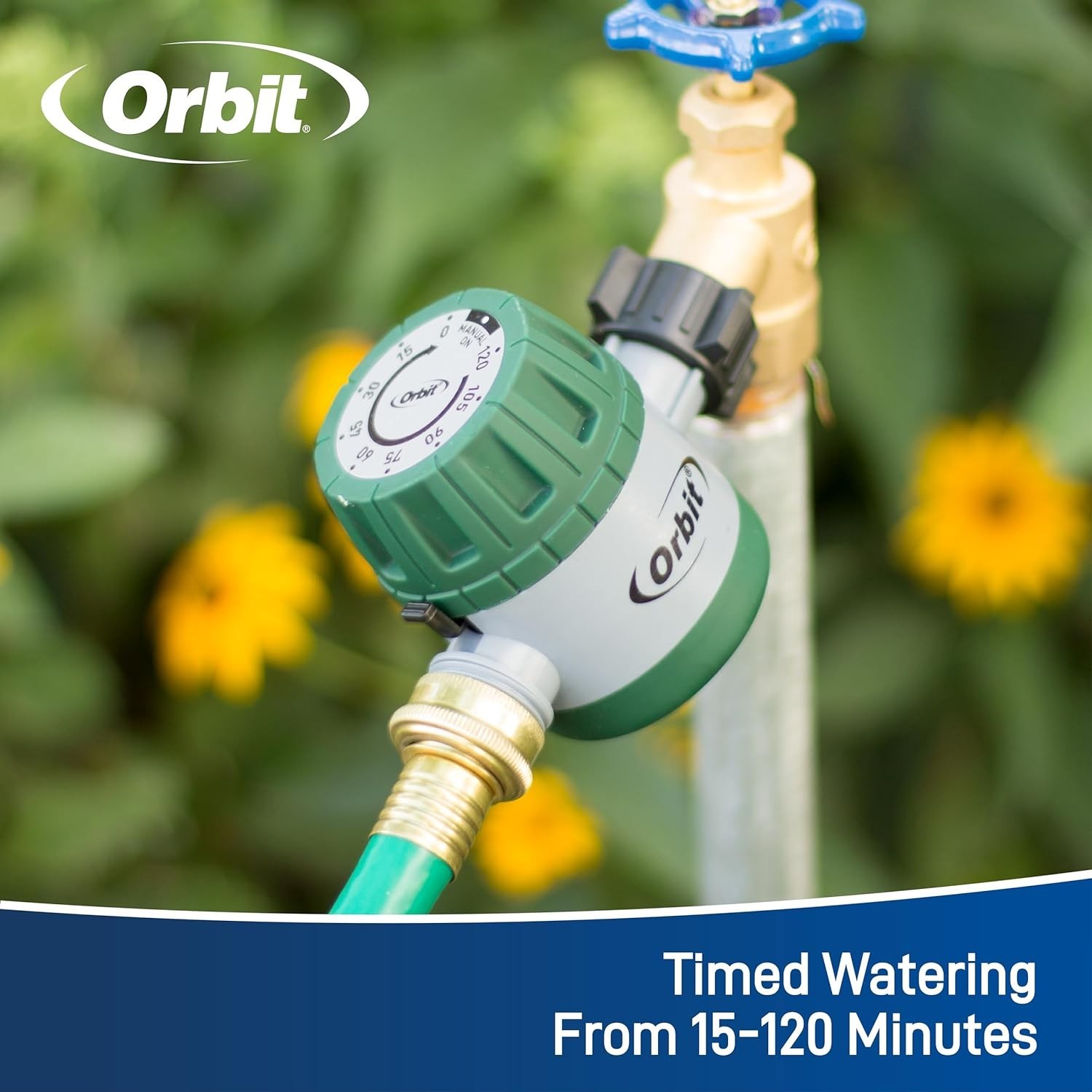120 Min Mechanical Water Timer Orbit Garden Hose Irrigation Faucet Auto Shut Off