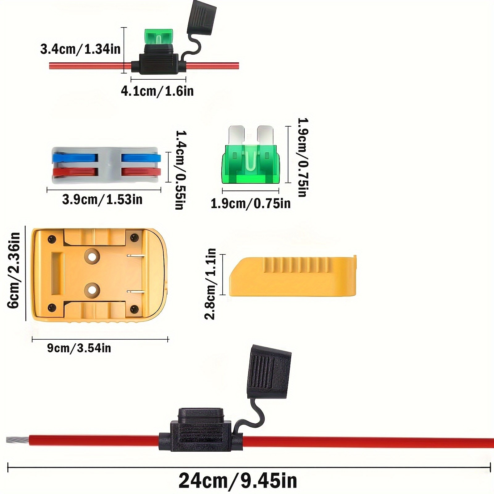 2-Pack 20V To 12V Power Wheel Adapter Compatible with Dewalt 20V Battery