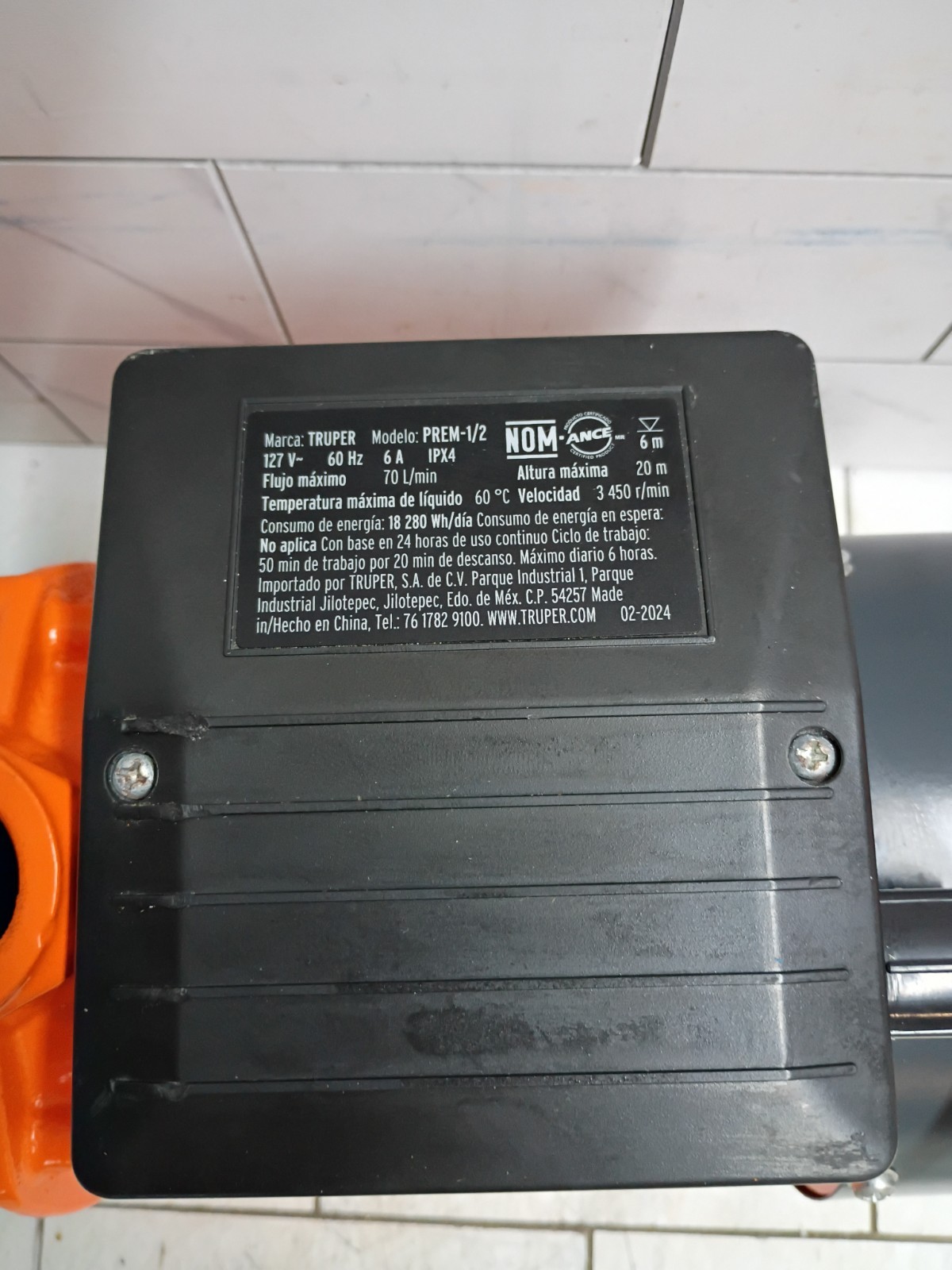TRUPER PREM-1/2 373W 1/2 HP Pressure Pump Parts Only Read Description
