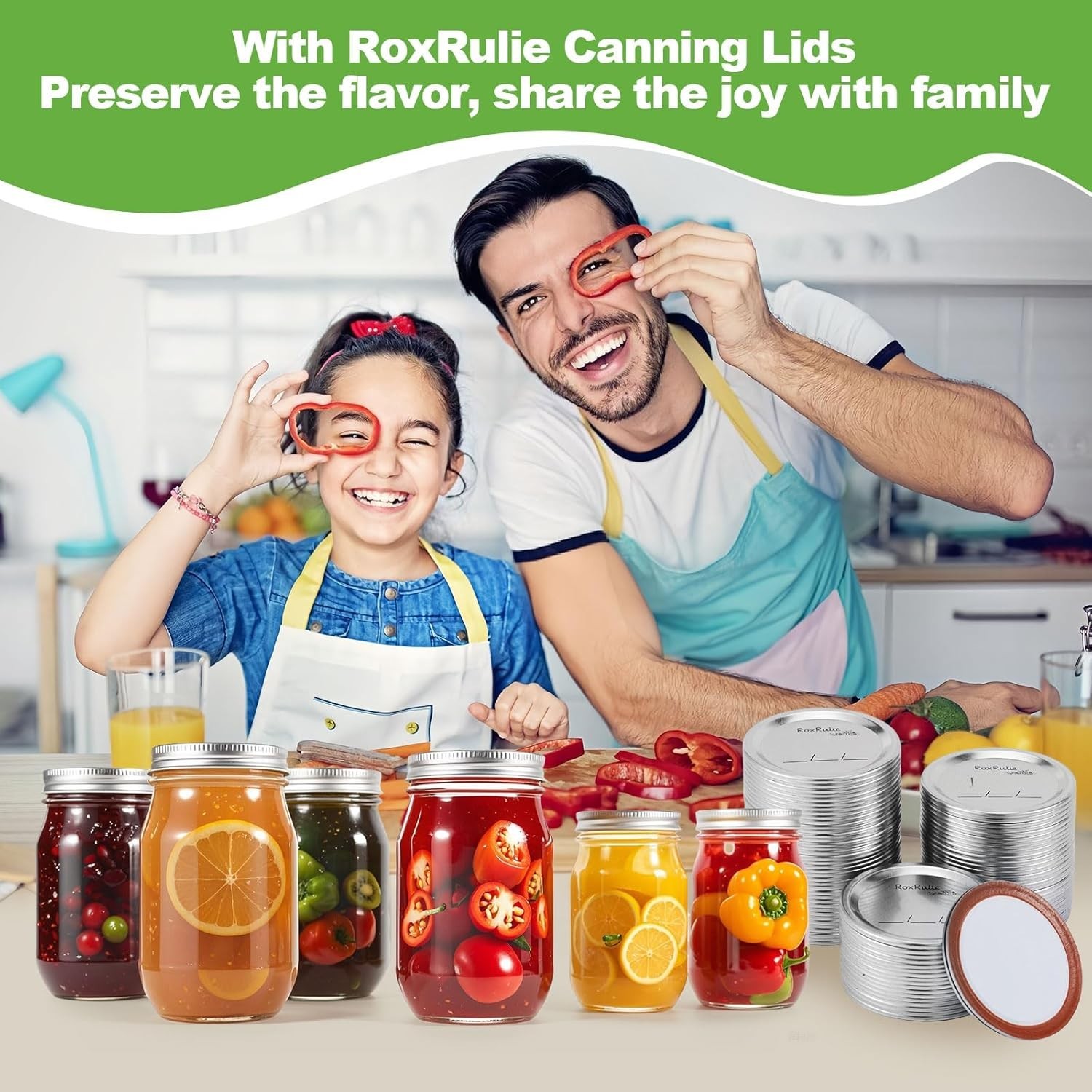 Canning Lids Wide Mouth 3.43in 87mm Leak-Proof Food Grade Jar Lids 116pcs