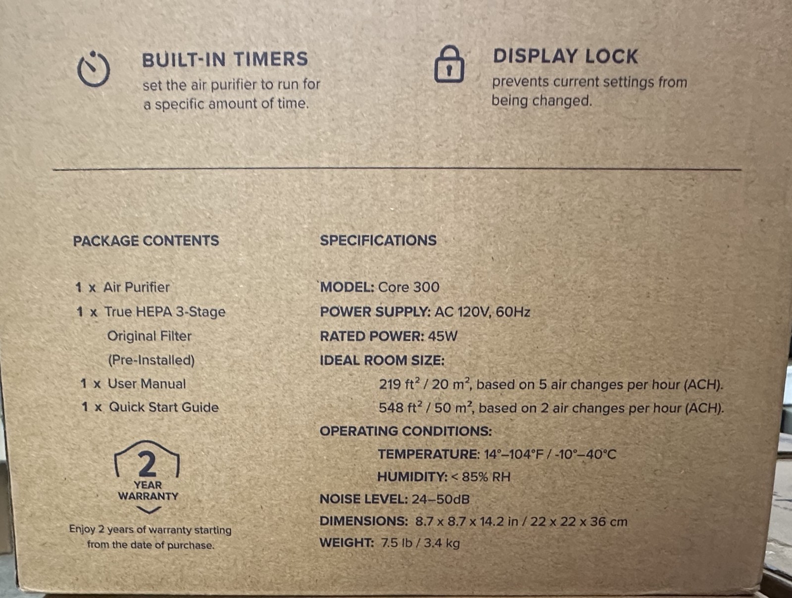 LEVOIT Core 300 Air Purifier, Removes Dust Smoke Odor , Up to 1073 ft², HEPA